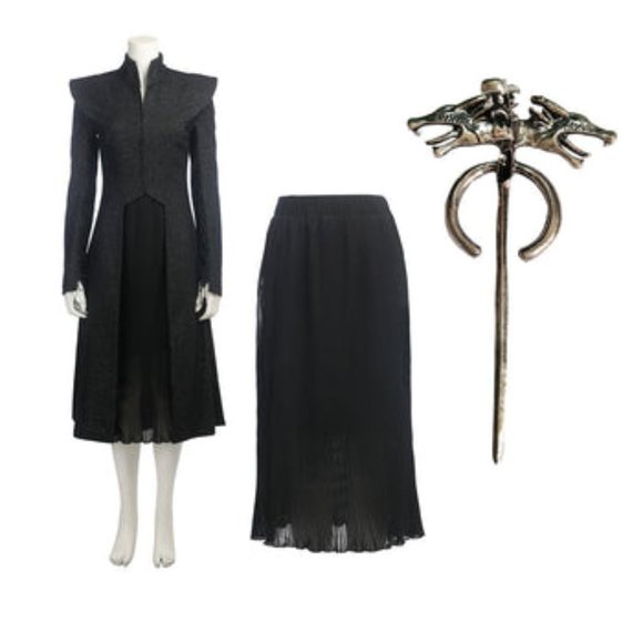 Game of Thrones Daenerys Targaryen Costume Cosplay Halloween 4SET XL - Picture 5 of 11